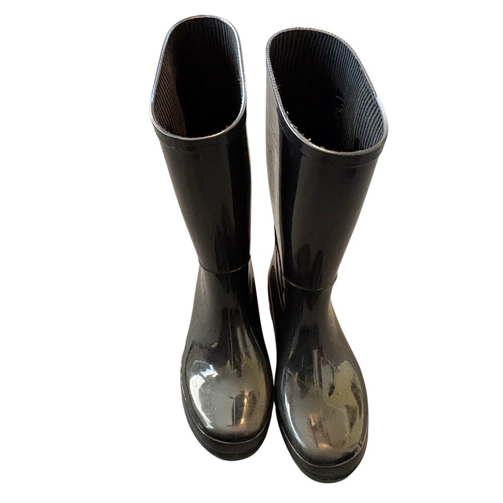 Black Rain Boots Women’s Waterproof Mid Calf Size 7
